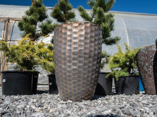 Hammered Jar LG Black Copper Pottery